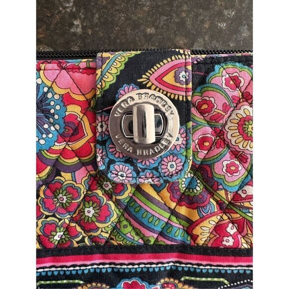 Vera Bradley Turn Lock Large Wrist Bag Clutch - Picture 3 of 7